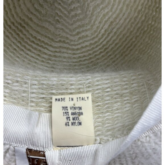 Vintage Womens‎ Cream Nordstroms Hat Vinyon Angora Made In Italy EUC main image 8